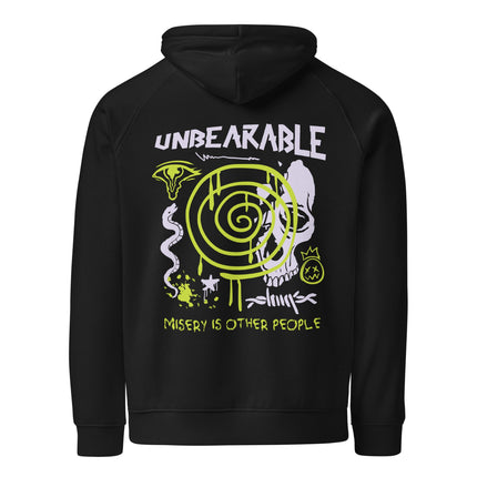 Sweat à capuche écologique Raglan unisexe - Unbearable - pimp your tee