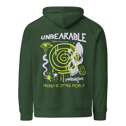 Sweat à capuche écologique Raglan unisexe - Unbearable - pimp your tee