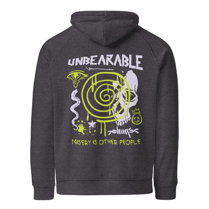 Sweat à capuche écologique Raglan unisexe - Unbearable - pimp your tee