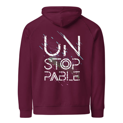Sweat à capuche écologique Raglan unisexe - Unstoppable - pimp your tee