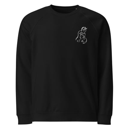 Sweatshirt écologique raglan unisexe Broderie - Animaux - pimp your tee