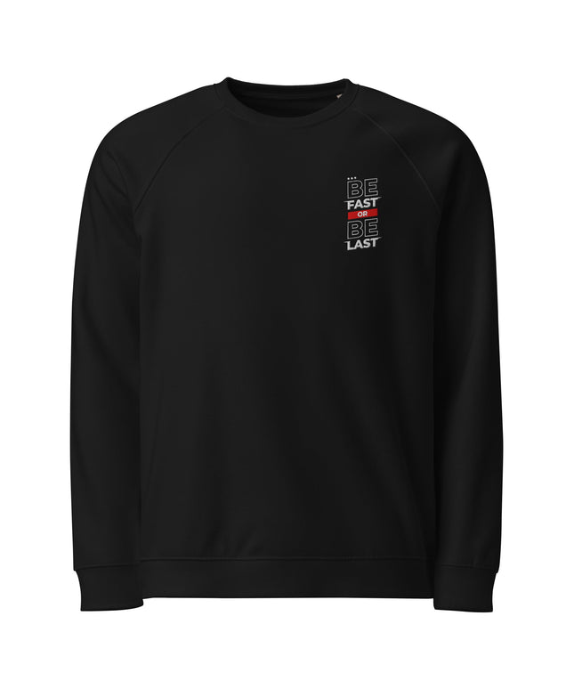 Sweatshirt écologique raglan unisexe Broderie - Be Fast - pimp your tee