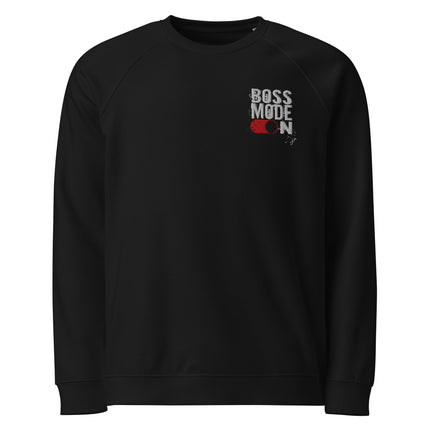 Sweatshirt écologique raglan unisexe Broderie - Boss mode on - pimp your tee