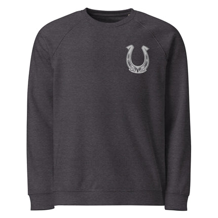Sweatshirt écologique raglan unisexe Broderie - Fer à cheval - pimp your tee