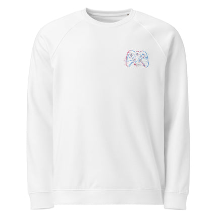 Sweatshirt écologique raglan unisexe Broderie - Gaming - pimp your tee