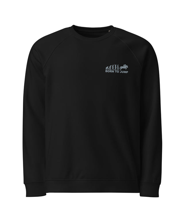 Sweatshirt écologique raglan unisexe Broderie - Horse - pimp your tee