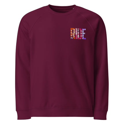 Sweatshirt écologique raglan unisexe Broderie - Ride - pimp your tee