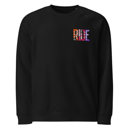 Sweatshirt écologique raglan unisexe Broderie - Ride - pimp your tee