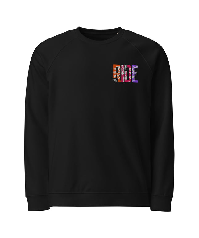 Sweatshirt écologique raglan unisexe Broderie - Ride - pimp your tee