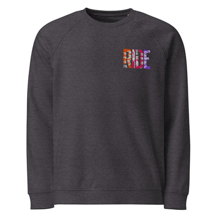 Sweatshirt écologique raglan unisexe Broderie - Ride - pimp your tee