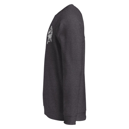 Sweatshirt écologique raglan unisexe Broderie - Skeleton Fish - pimp your tee