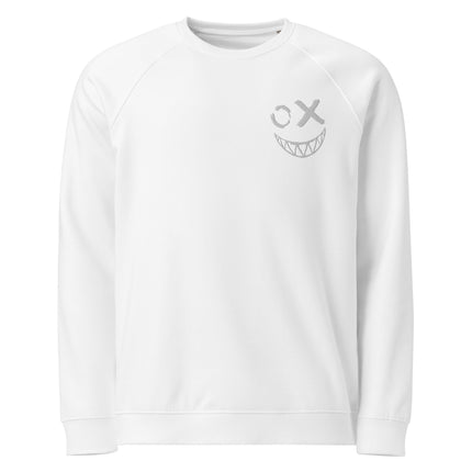 Sweatshirt écologique raglan unisexe Broderie - Smile 2 - pimp your tee