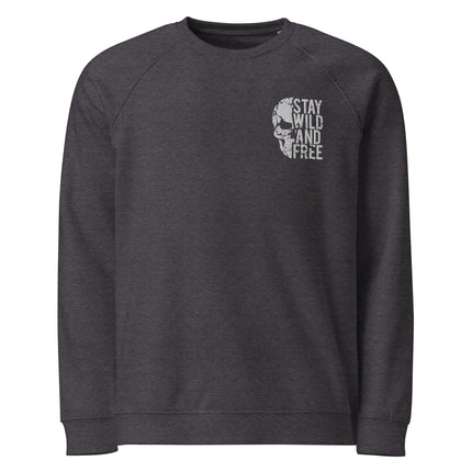 Sweatshirt écologique raglan unisexe Broderie - Stay Wild - pimp your tee