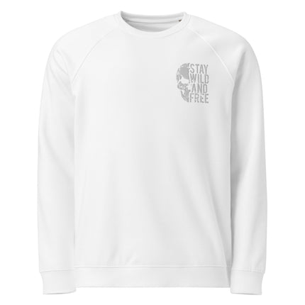 Sweatshirt écologique raglan unisexe Broderie - Stay Wild - pimp your tee