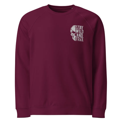 Sweatshirt écologique raglan unisexe Broderie - Stay Wild - pimp your tee
