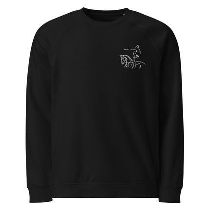 Sweatshirt écologique raglan unisexe Broderie - Voltige - pimp your tee